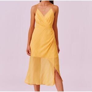 Finders Keepers Mango Evie Dress‎ Midi Ruched Sleeveless Strap Size 4 Summer
